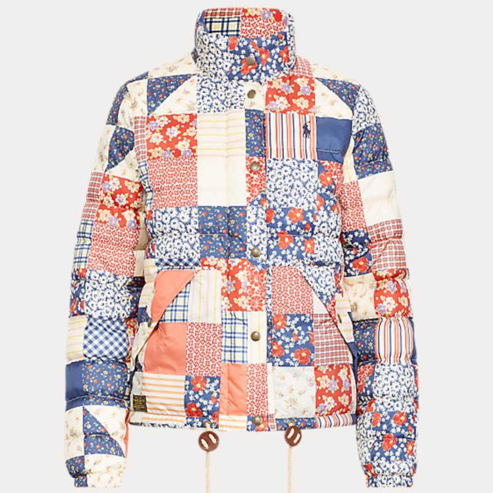 FINAL CHANCE NWT Polo Ralph Lauren Patchwork Quilted Down Jacket